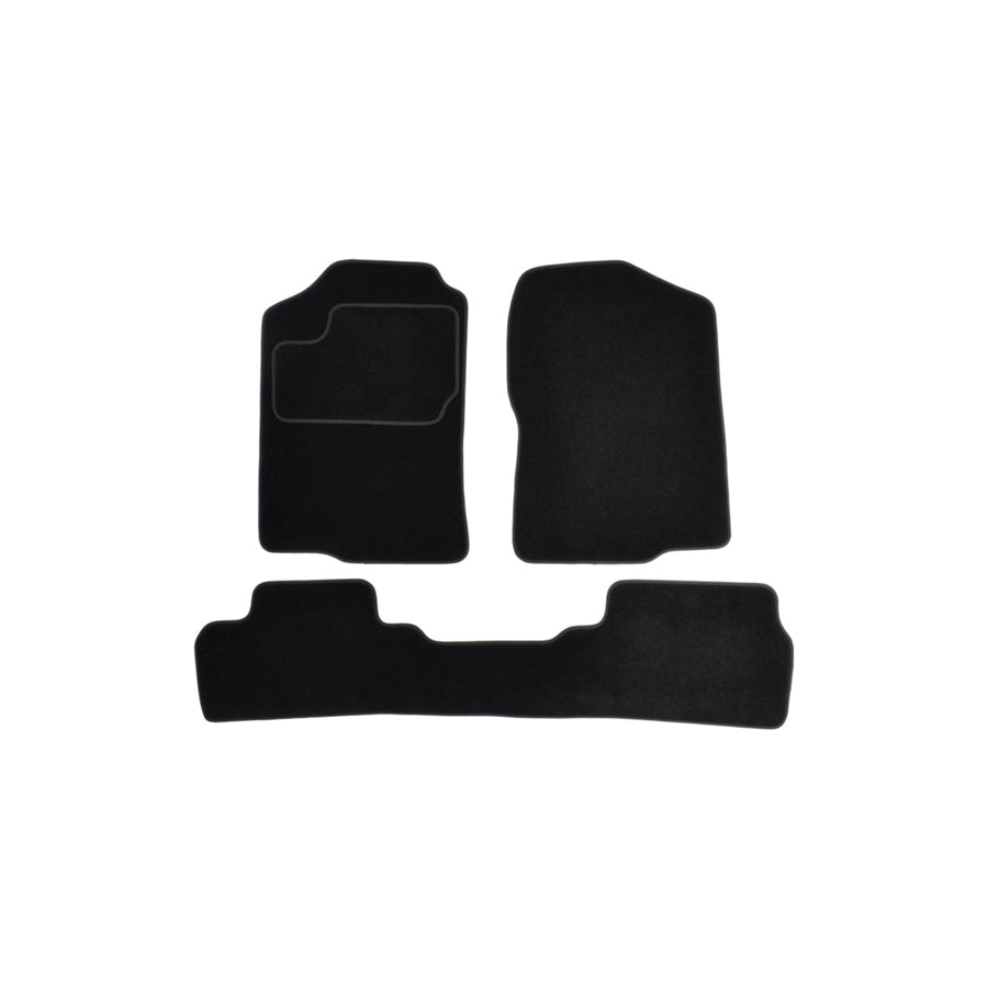 MAMMOOTH A041 ISU15 PRM 01 Floor mat set for ISUZU D-MAX Textile, Front and Rear, Quantity: 3, Black