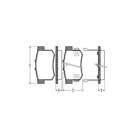 Bosch 0986Tb2179 Brake Pad Set Excl Wear Warning Contact With Accessories