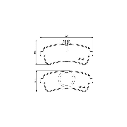 Brembo P 50 125 Brake Pad Set Prepared For Wear Indicator With Brake Caliper Screws
