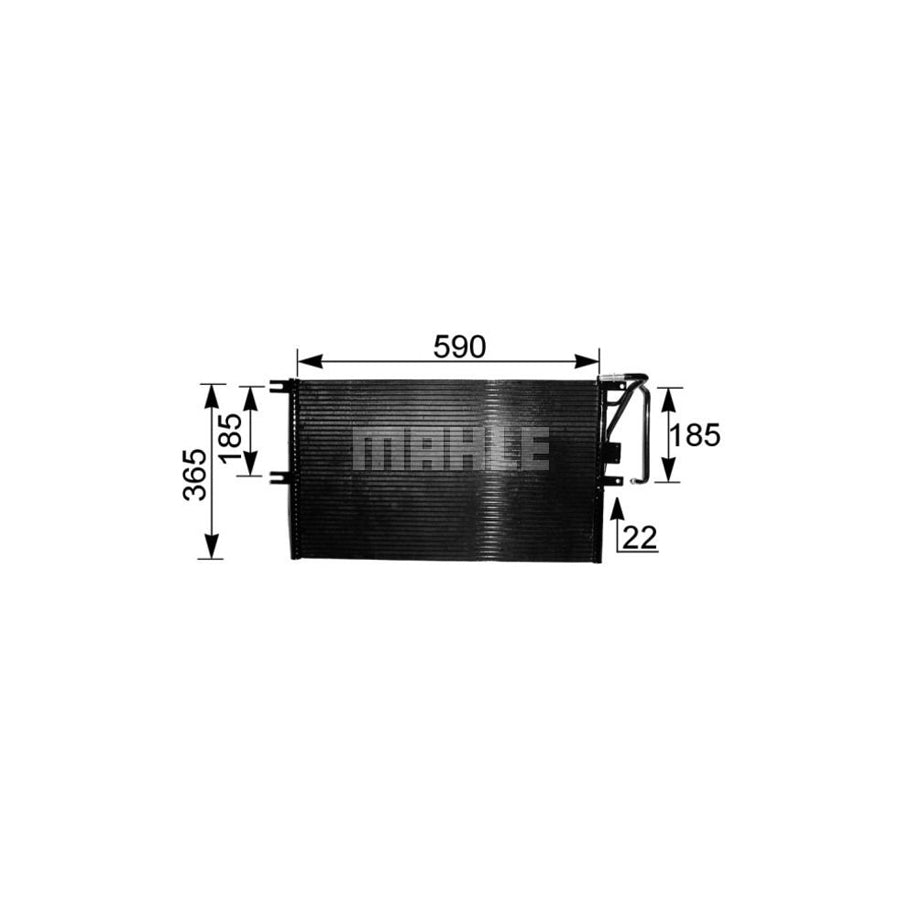 MAHLE ORIGINAL AC 225 000S Air conditioning condenser without dryer