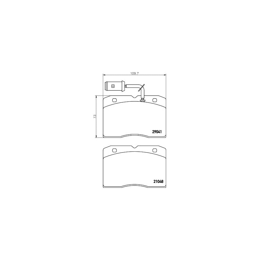 Hella 8DB 355 005 481 Brake Pad Set With Integrated Wear Warning Contact