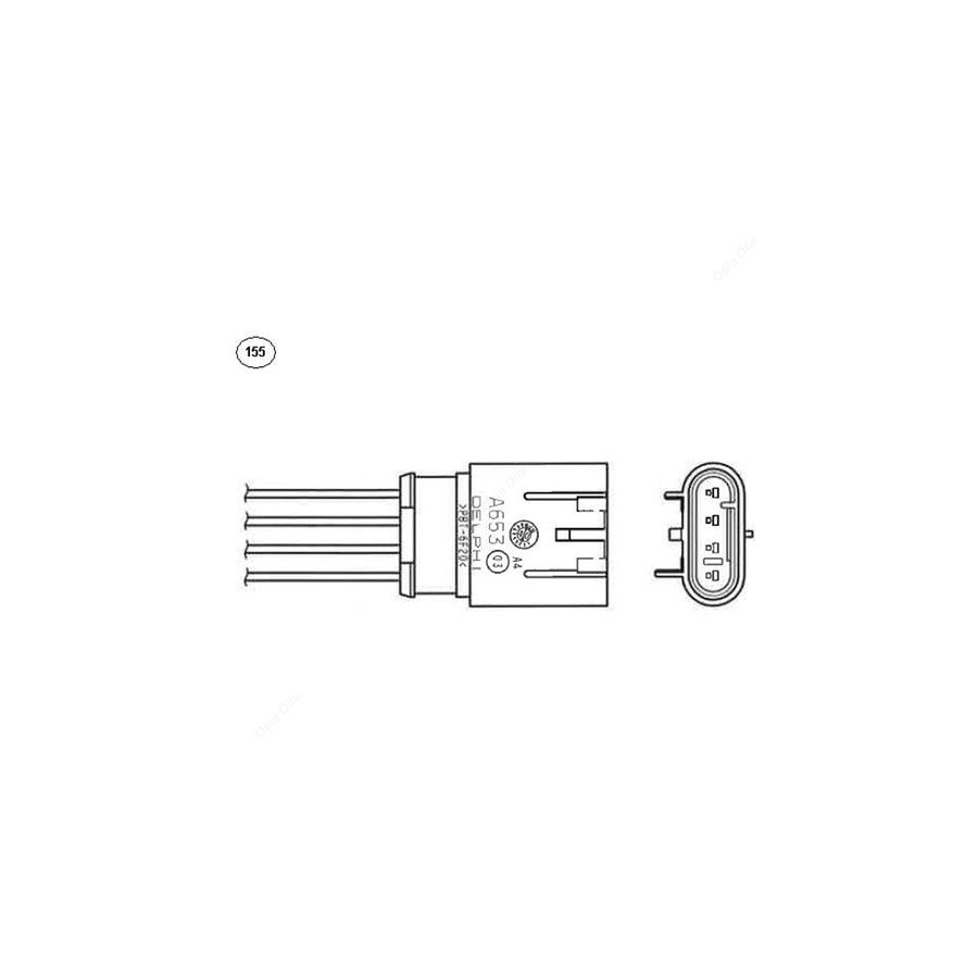 NTK Lambda Sensor - Oxygen / O2 Sensor OZA863-EE6 (NGK 91661)