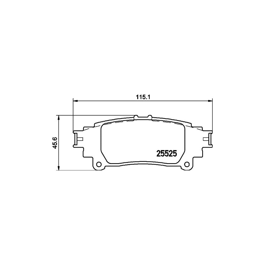 Hella 8DB 355 020 001 Brake Pad Set Not Prepared For Wear Indicator