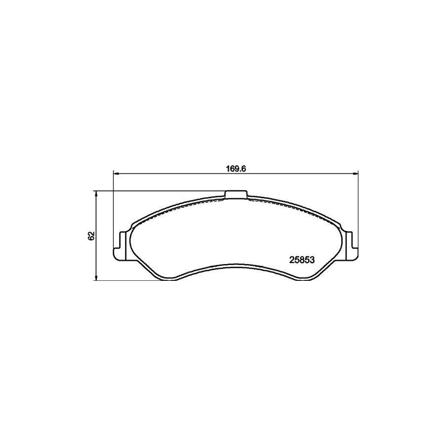 Hella 8DB 355 020 961 Brake Pad Set Not Prepared For Wear Indicator