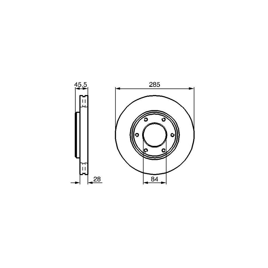 BOSCH 0 986 478 693 Brake Disc Internally Vented Vented Oiled