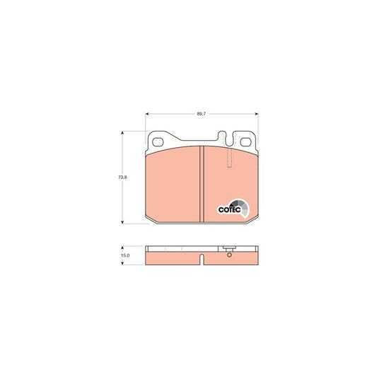TRW Cotec Gdb242 Brake Pad Set Prepared For Wear Indicator