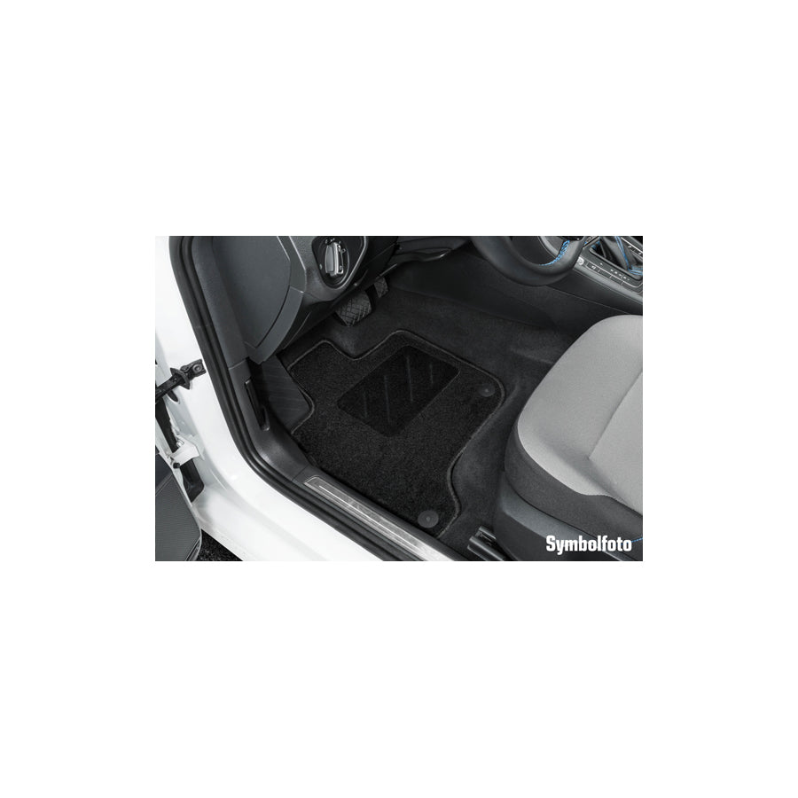 WALSER 80221 Floor mat set for OPEL Mokka / Mokka X (J13) Textile, Front and Rear, Quantity: 4, Black