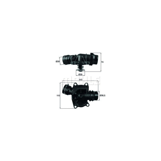 MAHLE ORIGINAL TI 233 88 Engine thermostat Opening Temperature: 88°C, with seal
