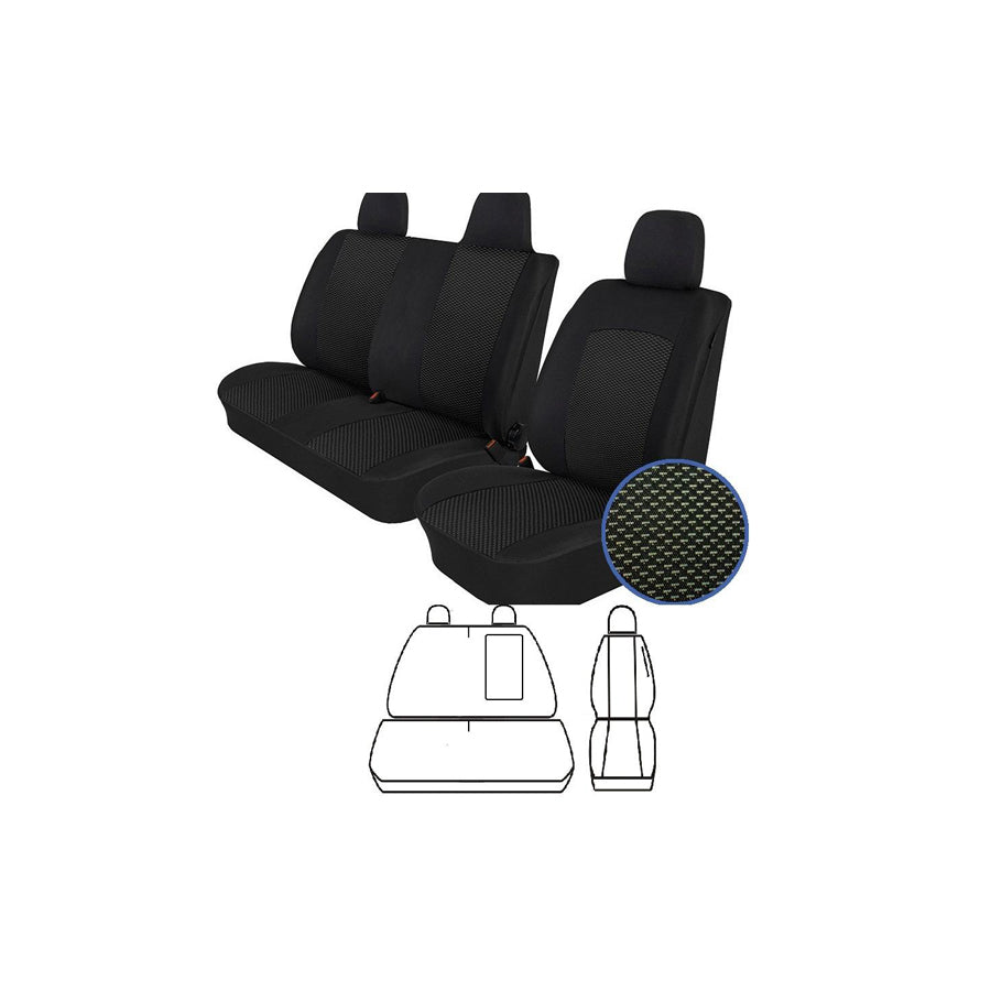 FROGUM L-/28_T06 Car seat cover Black, Front