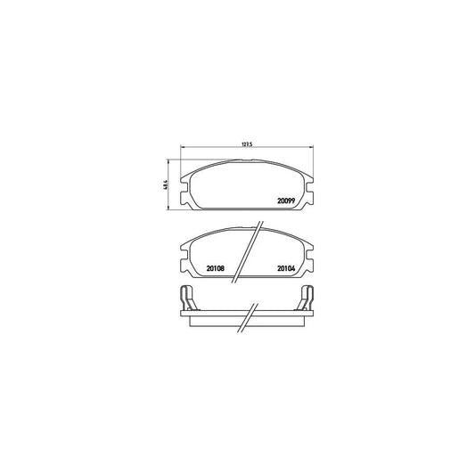 Brembo P 28 010 Brake Pad Set With Acoustic Wear Warning