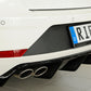Rieger 00088176 SEAT 5F Leon FR Rear Diffuser for Twin Tailpipe Left - Glossy Black