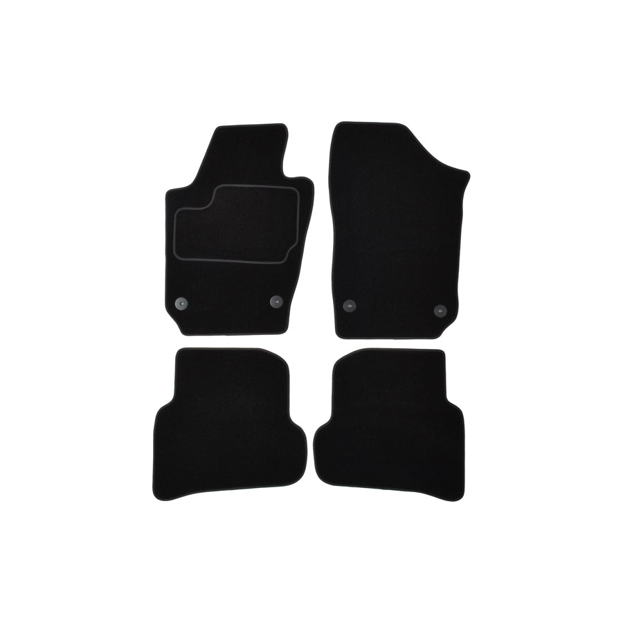 CUSTOPOL Tailored 122467 Floor mat set for SEAT Ibiza V (KJ1) Textile, Front and Rear, Quantity: 4, Black