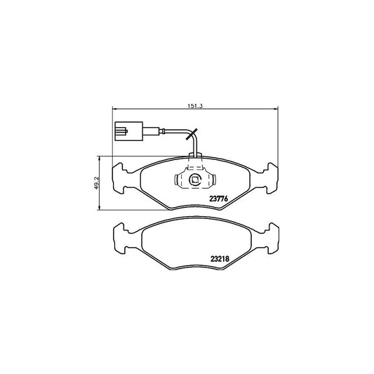 Hella 8DB 355 008 811 Brake Pad Set With Integrated Wear Warning Contact