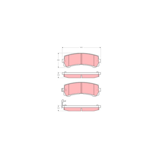 TRW Gdb3362 Brake Pad Set For Nissan Patrol Gr V Off Road Y61 With Acoustic Wear Warning