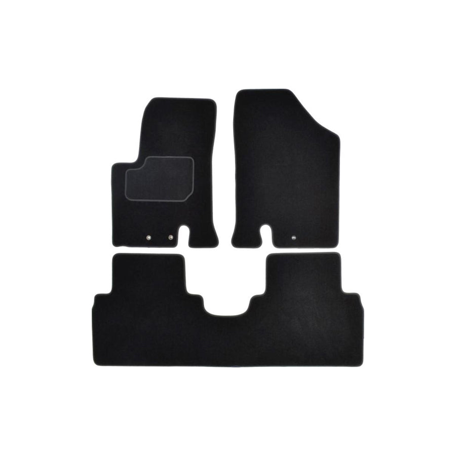 MAMMOOTH A041 KIA225 PRM 01 Floor mat set for KIA Venga (YN) Textile, Front and Rear, Quantity: 3, Black