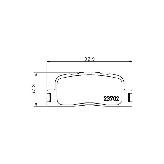 Hella 8DB 355 011 001 Brake Pad Set Not Prepared For Wear Indicator