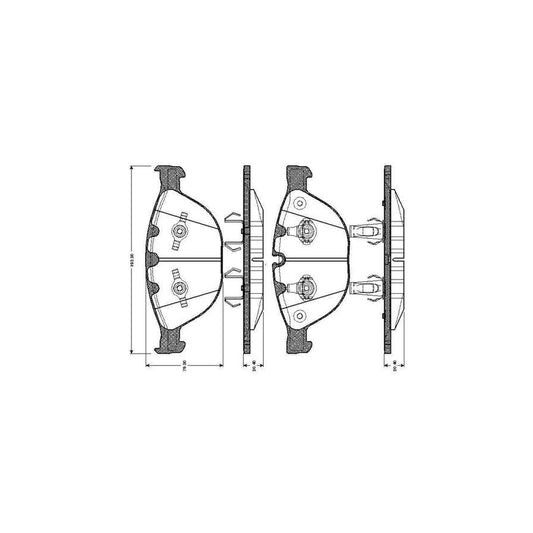 Bosch 0986Tb2847 Brake Pad Set Excl Wear Warning Contact With Accessories