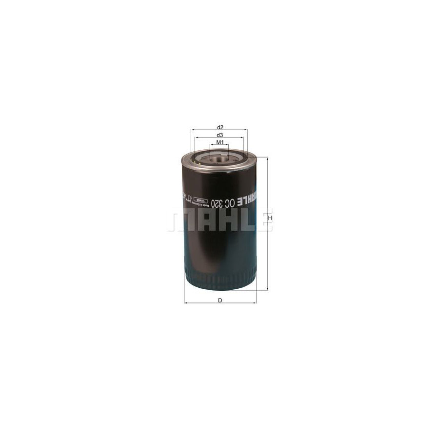 MAHLE ORIGINAL OC 320 Oil Filter Spin-on Filter