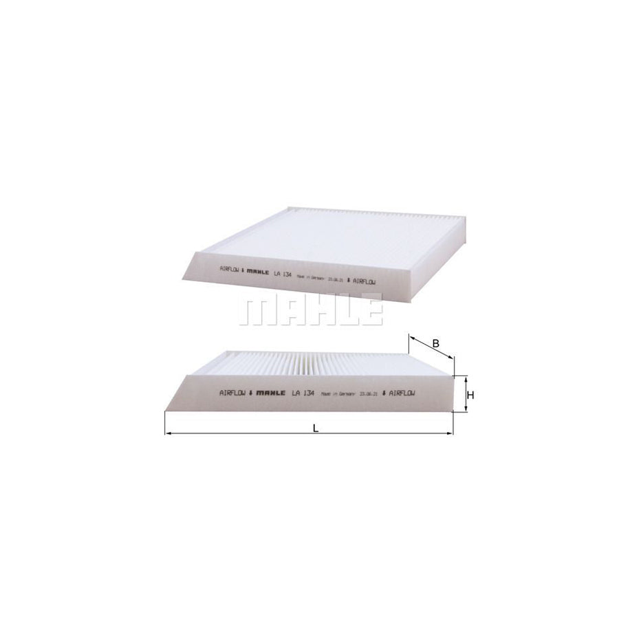 MAHLE ORIGINAL LA 134 Pollen filter for RENAULT Sc?nic I (JA0/1, FA0) Particulate Filter