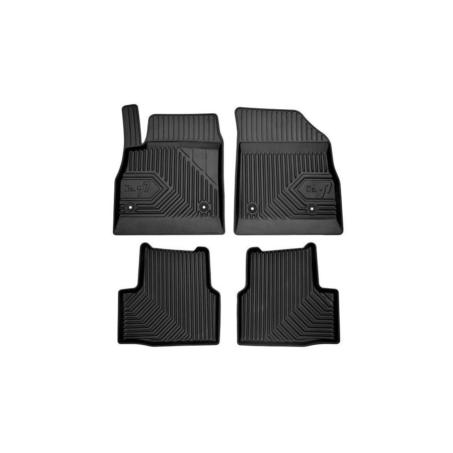 FROGUM Tailored 77407022 Floor mat set for OPEL ASTRA Elastomer, Front and Rear, Quantity: 4, Black, (LHD)