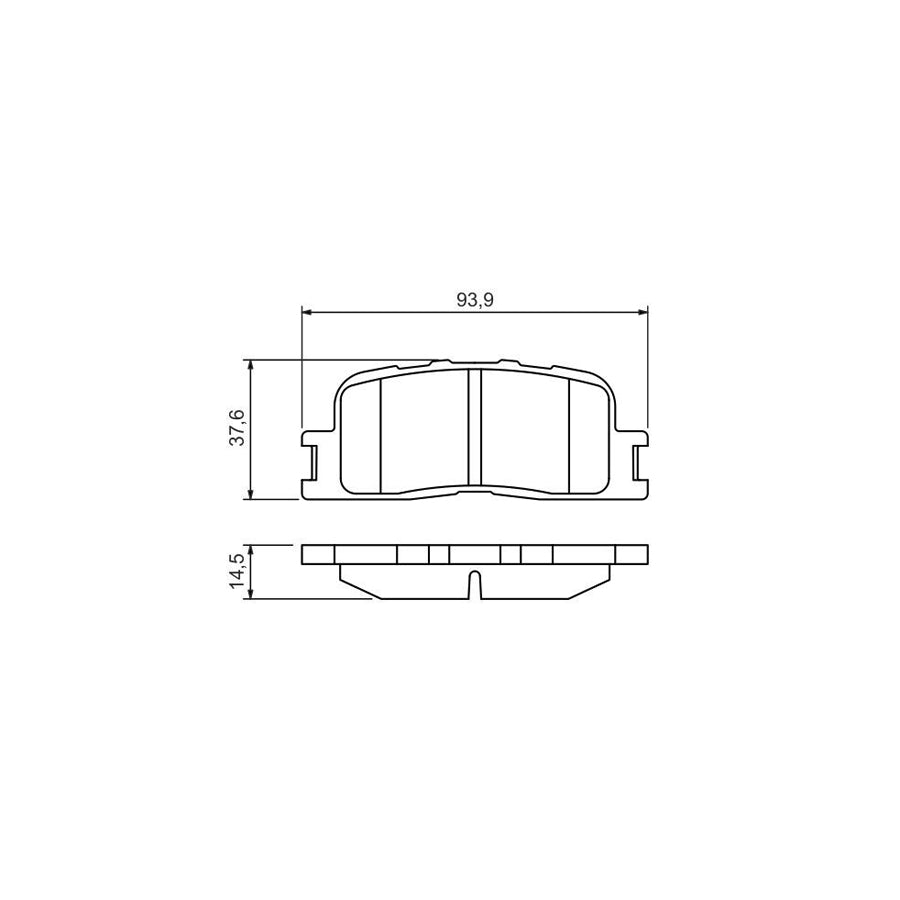 Bosch 0986494359 Brake Pad Set BP1267