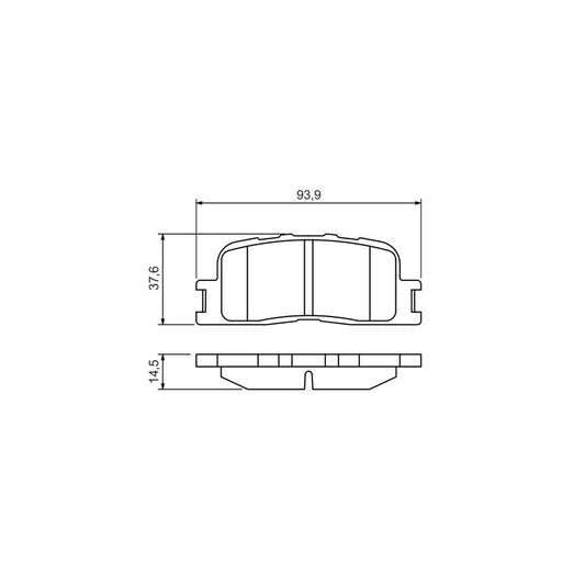 Bosch 0986494359 Brake Pad Set BP1267