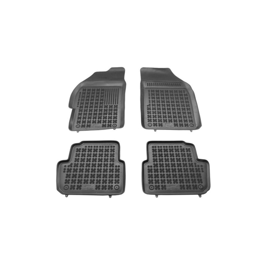 REZAW PLAST 202106 Floor mat set for CHEVROLET Spark (M300) Elastomer, Front and Rear, Black