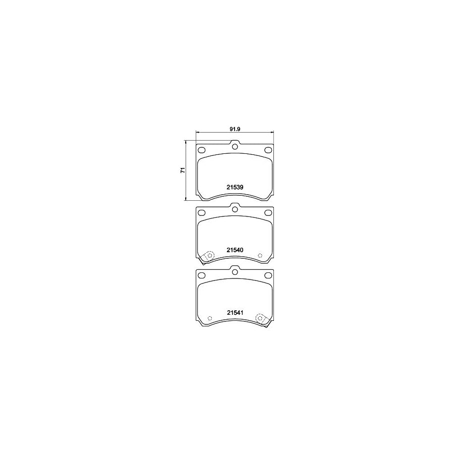 Hella 8DB 355 006 481 Brake Pad Set With Acoustic Wear Warning