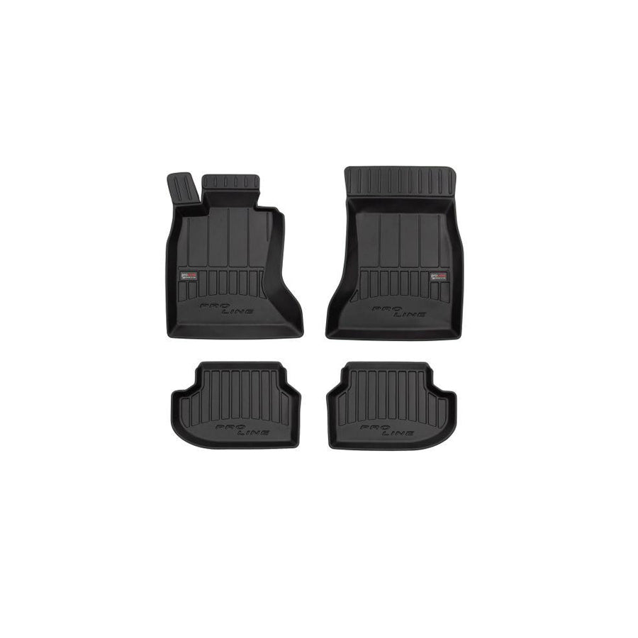 FROGUM Tailored 3D409477 Floor mat set for FIAT Qubo (225) Elastomer, Front and Rear, Quantity: 4, Black, (LHD)