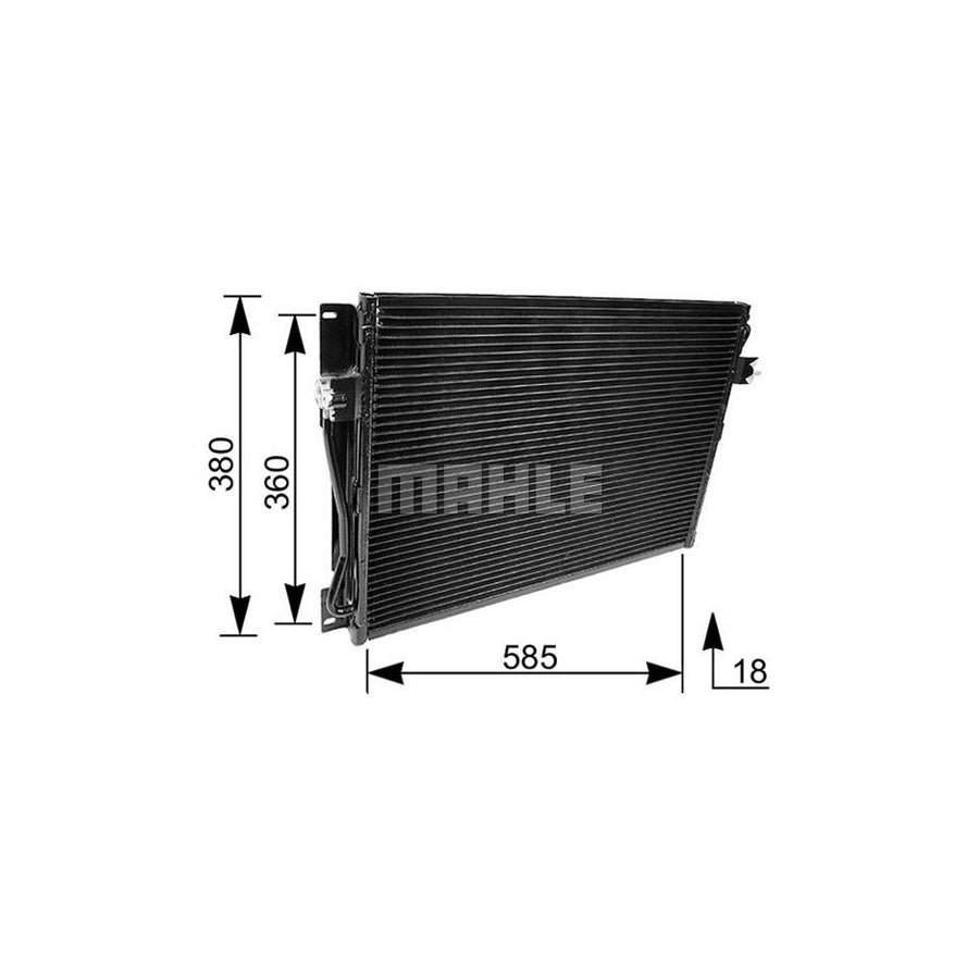 MAHLE ORIGINAL AC 173 000P Air conditioning condenser without dryer