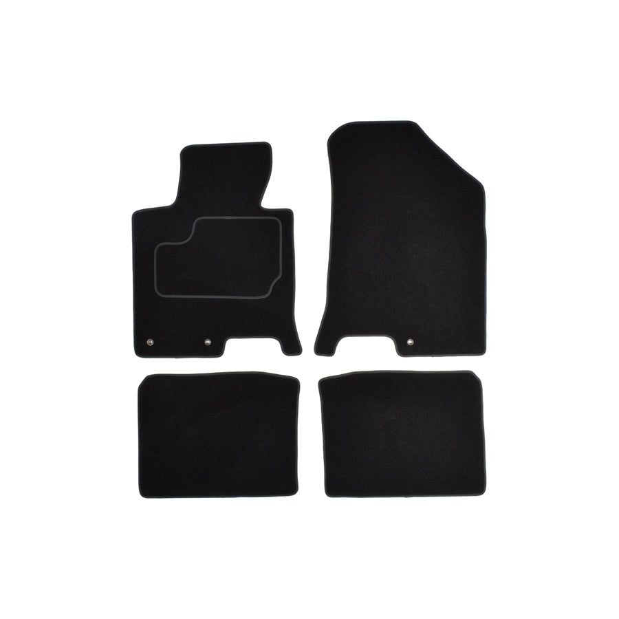 CUSTOPOL Tailored HYU85C Floor mat set for HYUNDAI i40 Estate (VF) Textile, Front and Rear, Quantity: 4, Black