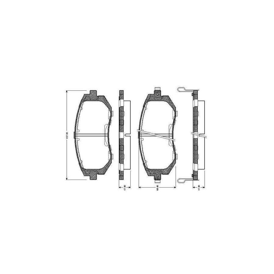 Bosch 0986Tb2428 Brake Pad Set Excl Wear Warning Contact With Accessories