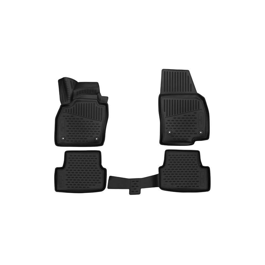 WALSER Tailored, XTR 75150 Floor mat set Elastomer, Centre, Front and Rear