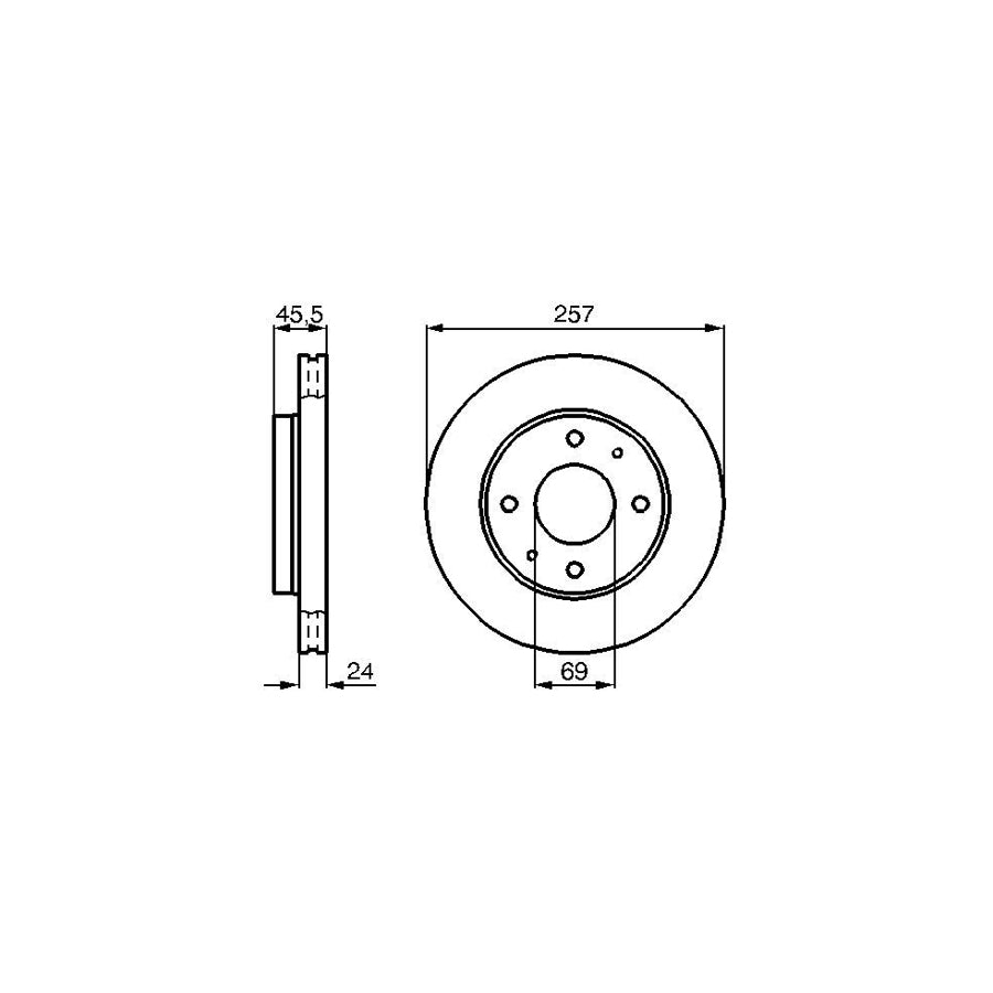 BOSCH 0 986 478 774 Brake Disc Internally Vented Vented Oiled