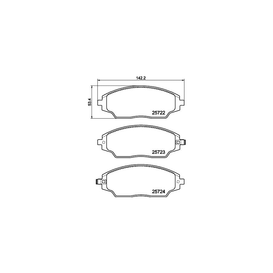Hella 8DB 355 023 241 Brake Pad Set With Acoustic Wear Warning