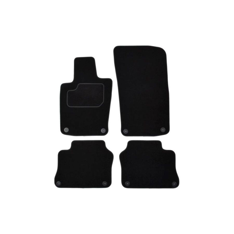 MAMMOOTH A041 POR90 PRM 01 Floor mat set for PORSCHE Panamera (970) Textile, Front and Rear, Quantity: 4, Black
