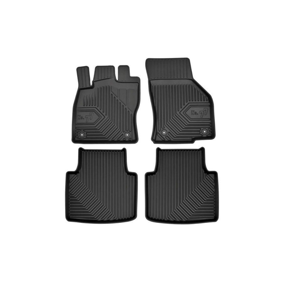 FROGUM Tailored 77407572 Floor mat set for VW Arteon (3H7) Elastomer, Front and Rear, Quantity: 4, Black, (LHD)