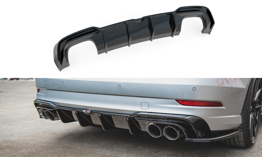 Maxton Design AU-S3-3F-S-RS1T Rear Valance Audi S3 8V FL Sedan | Duco Car Parts UK Car Parts