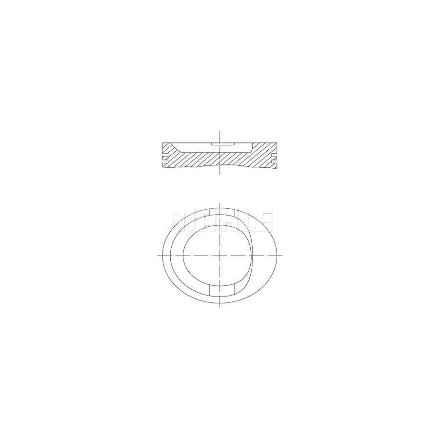 MAHLE ORIGINAL 568 05 03 Piston 76 mm, with piston rings