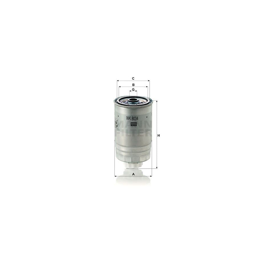 MANN-FILTER WK 8034 Fuel filter Spin-on Filter