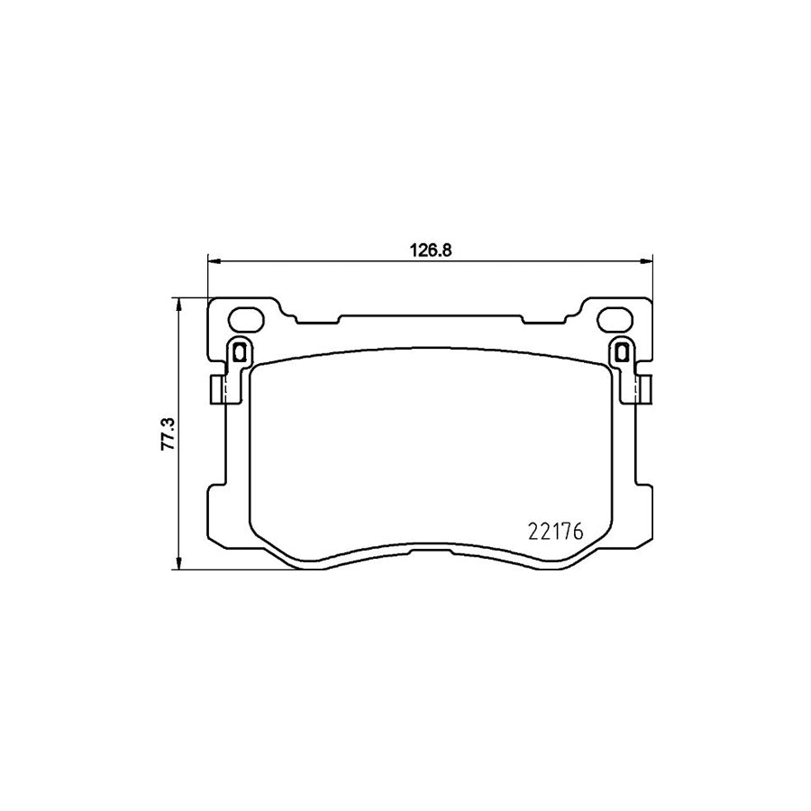 Hella 8DB 355 025 271 Brake Pad Set With Acoustic Wear Warning With Accessories