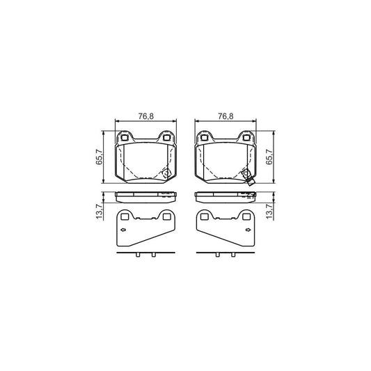 Bosch 0986494229 Brake Pad Set With Acoustic Wear Warning With Anti Squeak Plate With Mounting Manual BP1164