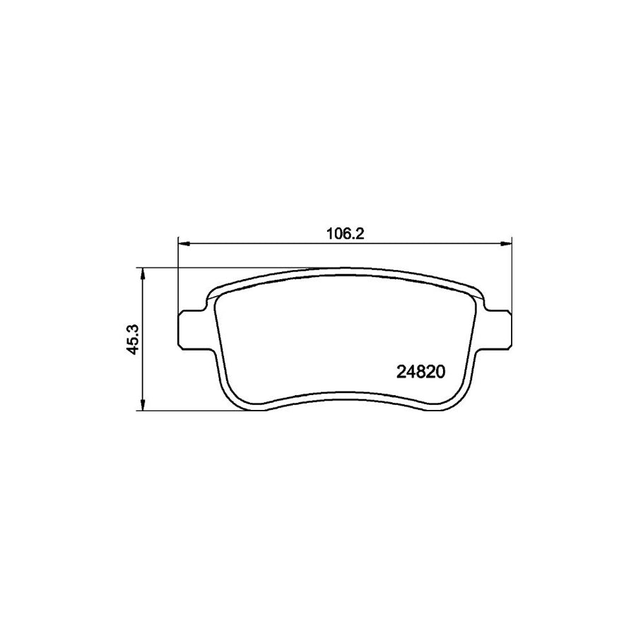 Hella 8DB 355 025 421 Brake Pad Set Not Prepared For Wear Indicator With Brake Caliper Screws With Accessories