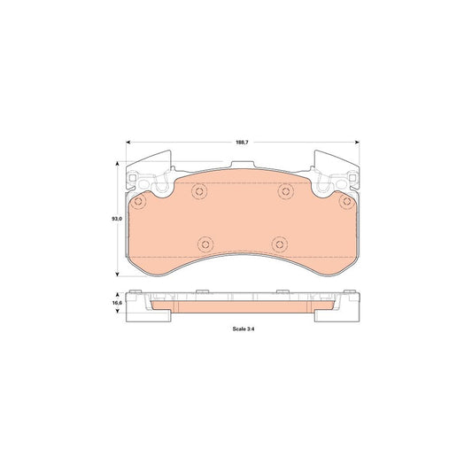 TRW Gdb1911 Brake Pad Set Prepared For Wear Indicator