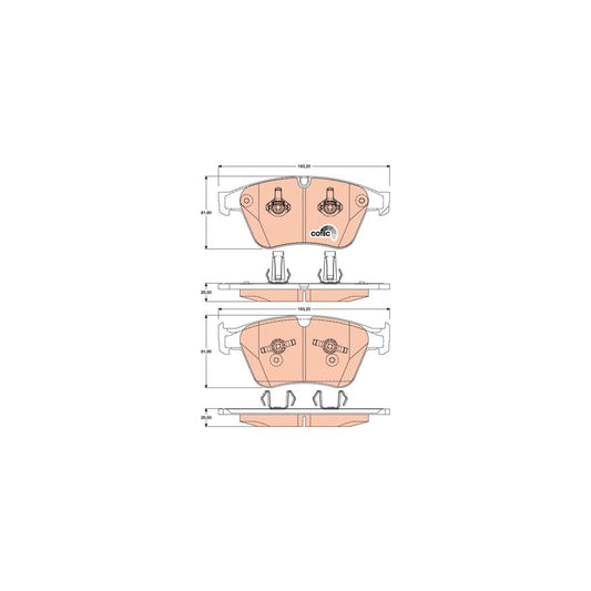 TRW Cotec Gdb1794 Brake Pad Set Prepared For Wear Indicator