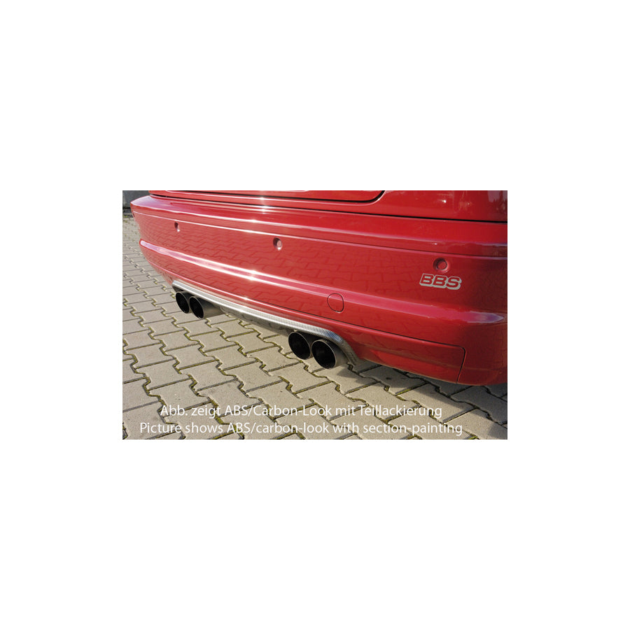 Rieger 00099519 BMW E46 Rear Diffuser - Carbon-Look