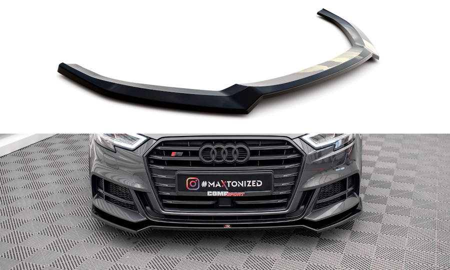 Maxton Design AU-S3-3F-SB-FD2T Front Splitter V.2 Audi S3 Sportback 8V Facelift | Duco Car Parts UK Car Parts