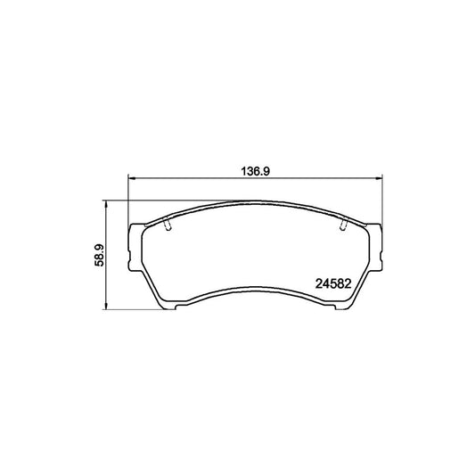 Hella 8DB 355 013 701 Brake Pad Set Not Prepared For Wear Indicator