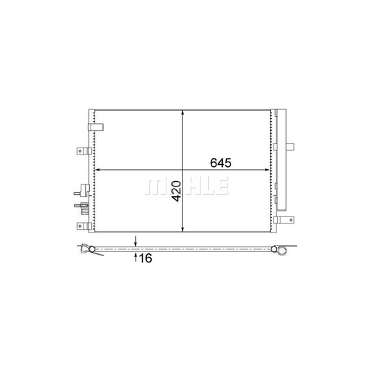 MAHLE ORIGINAL AC 693 000S Air conditioning condenser with dryer