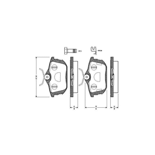 Bosch 0986Tb2299 Brake Pad Set Excl Wear Warning Contact With Bolts With Accessories